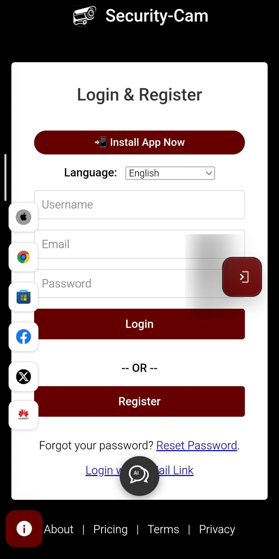Feature slide